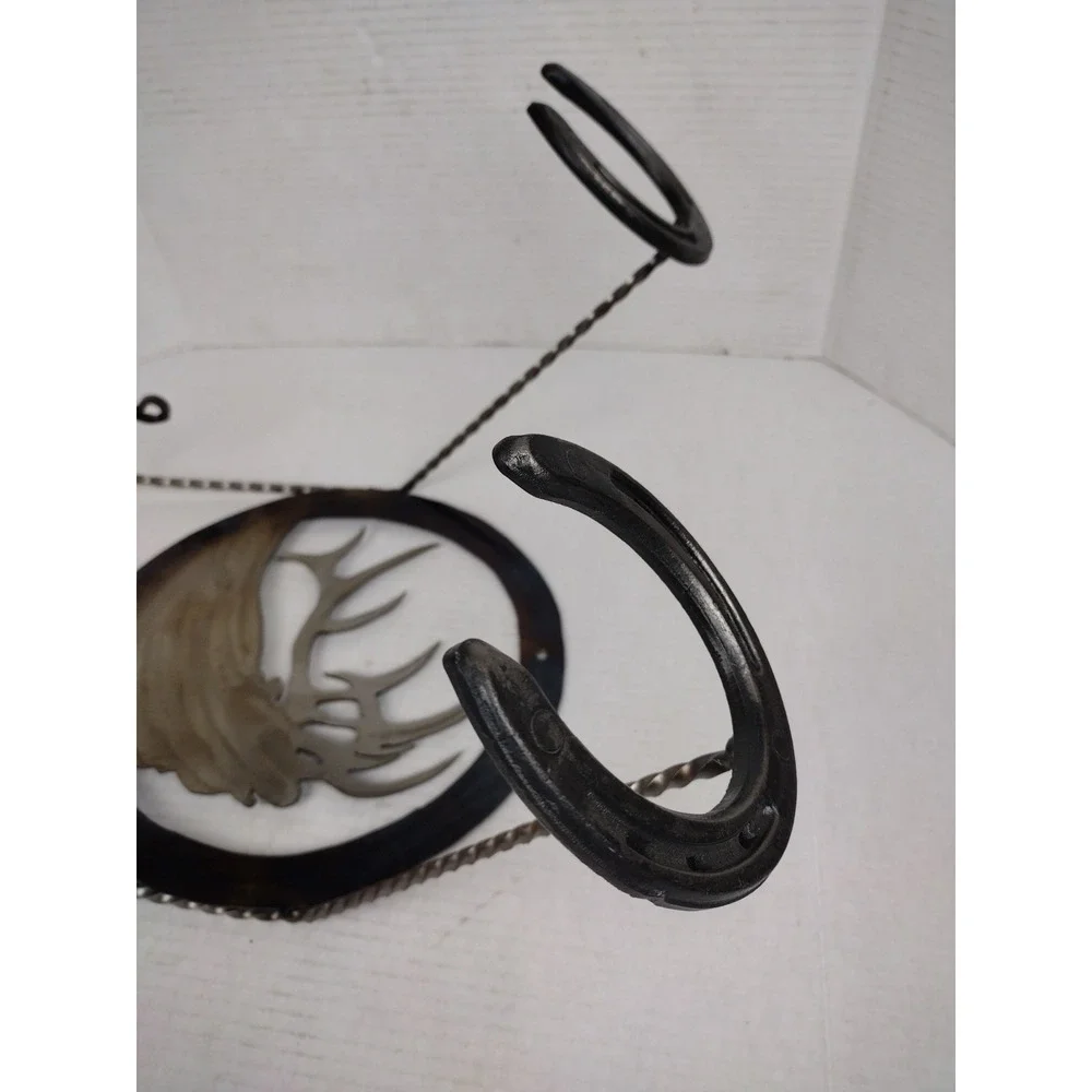 COAT/HAT RACK Metal ELK Handmade Western Artist Made Wall Mount Hang OOAK